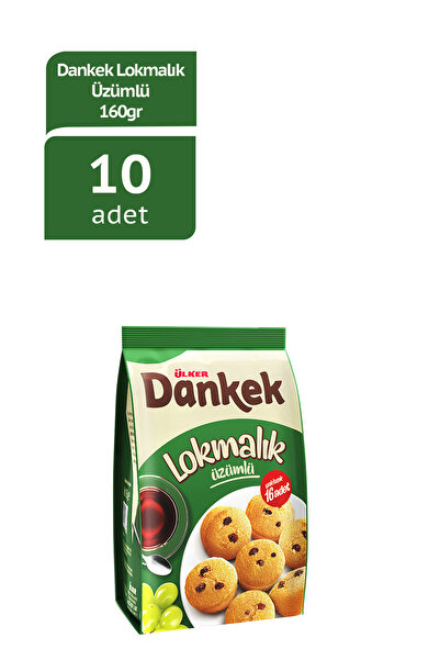 Ülker DANKEK Lokmalık Üzümlü Kek - 160 gram - 10 Adet