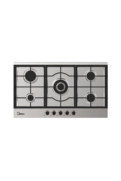 Midea Midea Gas Hob - 5 Burners with Auto Ignition Function - Silver - 93.2 x 60.2 cm