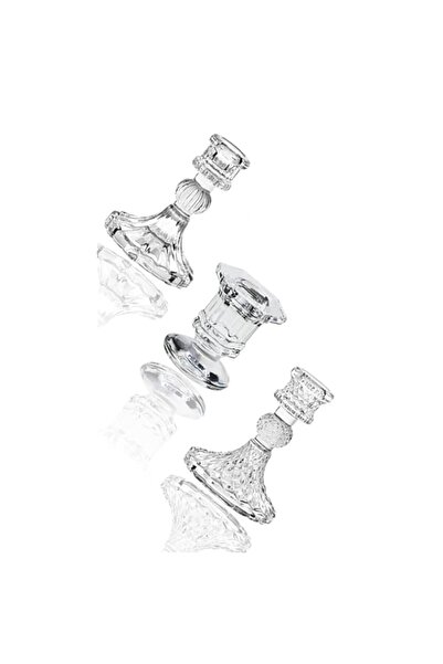 Generic حاملات شموع أنيقة من الزجاج المدبب من Honwor®، حوامل شفافة للغاية، من...