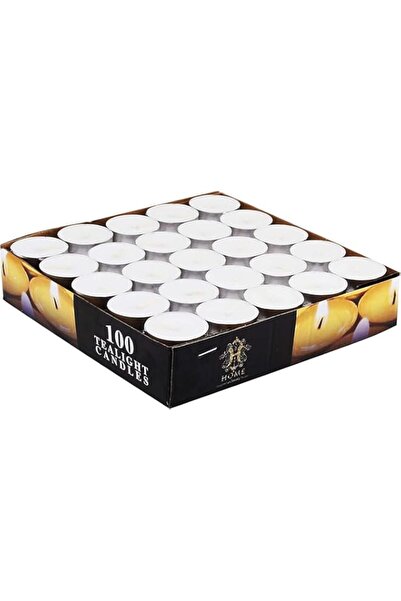 Generic مجموعة شموع الشاي من كويزين آرت هوم، 100 قطعة، لون أبيض - شموع شمعية ...