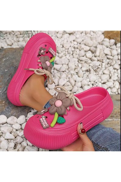 ORGANICYOU Taizhou Comfortable Flower Pattern Slippers for Women, Breathable Eva with Sunflower Design