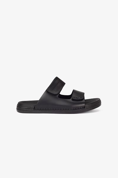 Barmea Luxury Vegetal Leather Men's Slippers - 1001 Black Kk510