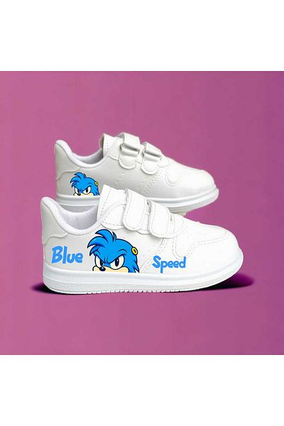 bhk desing Blue Speeddd Printed Boy's Sports Shoes Sneaker