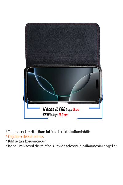 EXENAR iPhone 16 Pro Belt Case - Waist Belt Case Cover Bag