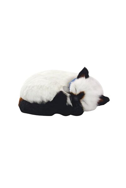 OEM Jucărie interactivă - Pisică adormită cu coadă mișcătoare, albă