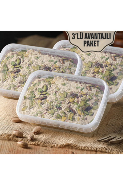 İNANÇ FIRIN İnanç Fırın Şeker İlavesiz Antep Fıstıklı Tahin Helvası 3’lü Paket