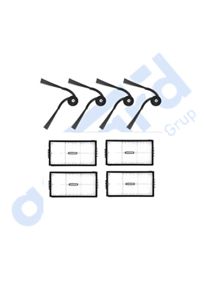 Asgard Grup روبروك ساروس 10R-Q ريفو كيرف إكس متوافق مع 4 فرش جانبية و4 فلاتر