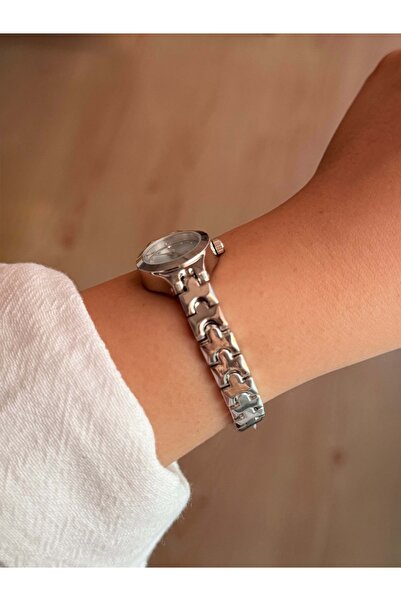 Vola Collection Ice Blue Dial Thin Cord Vintage Steel Silver Minimal Women's Wrist Watch - 47