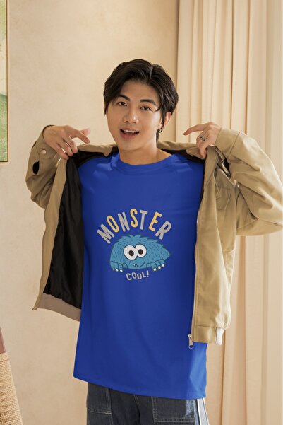 ArtYus TRIUC MONSTER COOL CU IMPRIMARE TRANSFER, GAT ROTUND, MANE SCURTĂ, PEN...