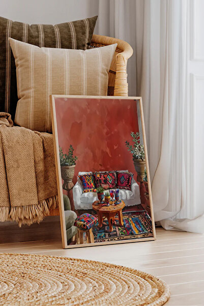 Dekorsiahome Tek Parça Ahşap Çerçeveli Tablo TK0966