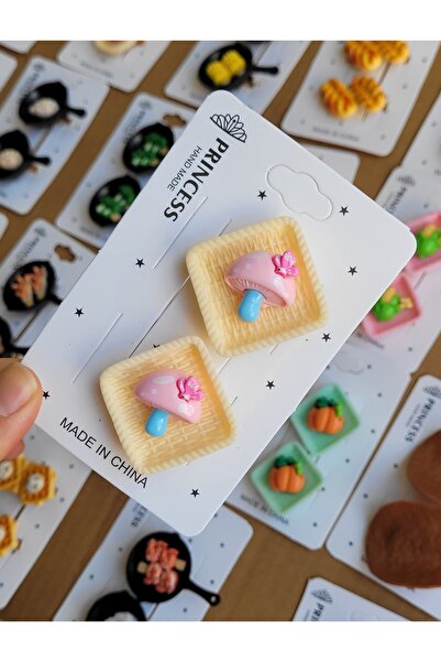 LO ADORO قطعتان من مشبك المقلاة على شكل سلة فواكه وخبز كرواسون ماستركشيف مشبك...