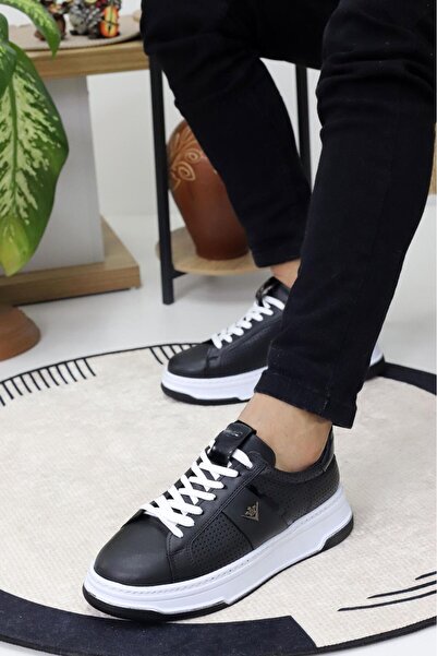 TAZELER.SHOES Sneaker New Season Negru Alb Talpă ortopedică Pantofi confortab...