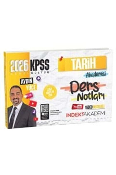 İndeks Akademi 2026 KPSS Tarih Akademisi Video Ders Notları - Aydın Yüce Yayı...