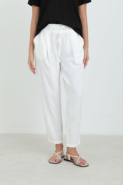 Modamorfo Women's Tie Waist Carrot Shape Pants - 18102Pnt