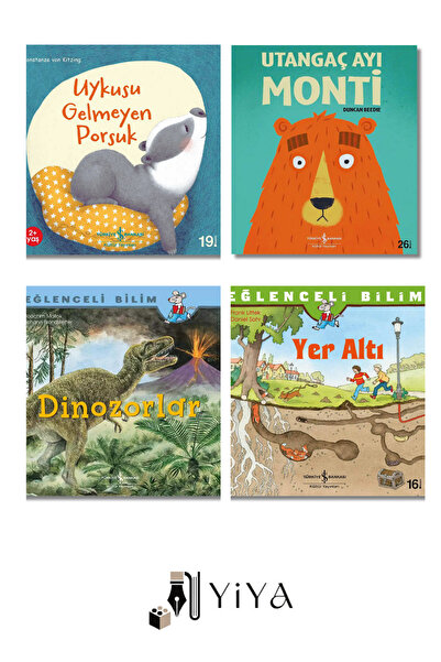 TÜRKİYE İŞ BANKASI KÜLTÜR YAYINLARI Utangaç Ayı Monti-Uykusu Gelmeyen Porsuk ...