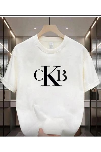 qubo sportswear & company Qubo Unisex Oversize Printed Cotton Crew Neck Short Sleeve White T-Shirt