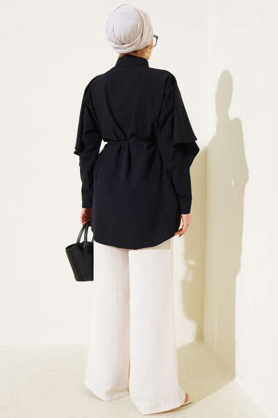 MODA Πουκάμισο με γιακά δικαστή με κάπα από τερικότον