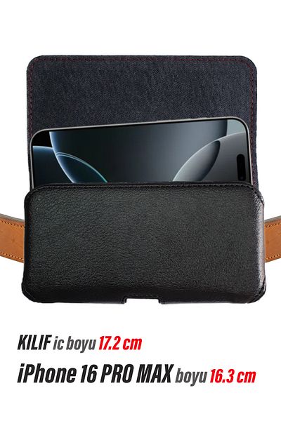 EXENAR iPhone 16 Pro Max Belt Case - 16 Plus Waist Belt Case Cover Bag