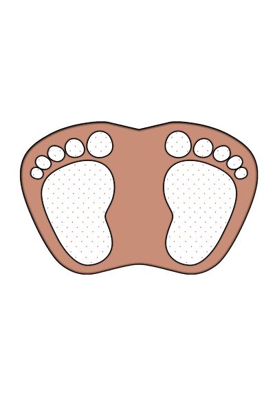Carmine Carpet Decorative Digital Printed Footprint Patterned Door Mat