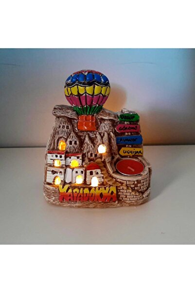 ATHSTORE Kapadokya Hediyelik Peri Bacası Led'li Gece Lambası Mumluk