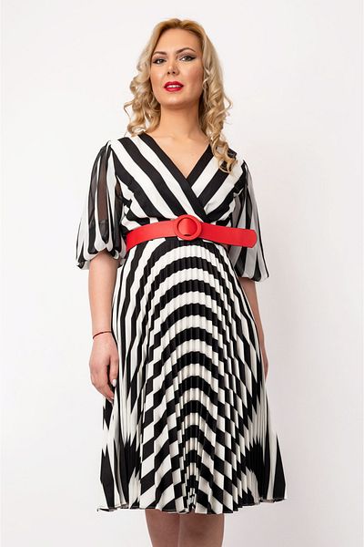 OEM Rochie de damă Anabel cu fustă plisată - M(36)