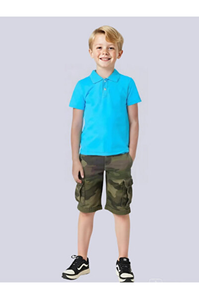 BERNEO تي شيرت لاكوسي برقبة بولو مدرسية للجنسين 100% طبيعي