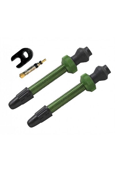 barbieri Valvă tubeless Barbieri, 45 mm, aluminiu, supapă de rezervă inclusă, verde