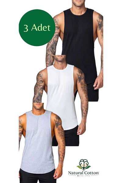 MUTLUGYM Fitness Gym Tank Top Athlete 3-Piece Training Tank Top