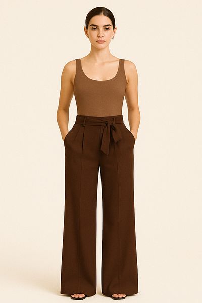 Machetta Women's Palazzo Pants Relaxed Fit