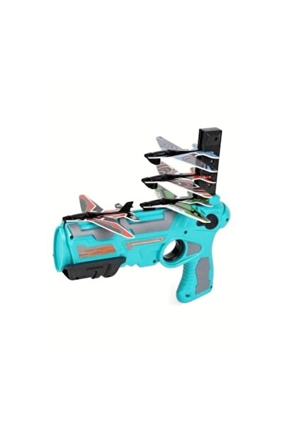 Creative World Toys Pistol lansator de luptă aeriană cu 4 avioane, albastru, ...