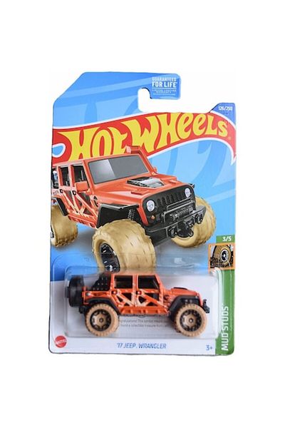 HOT WHEELS Masinuta metalica Hot Wheels, '17 Jeep Wrangler, Portocaliu, 1:64
