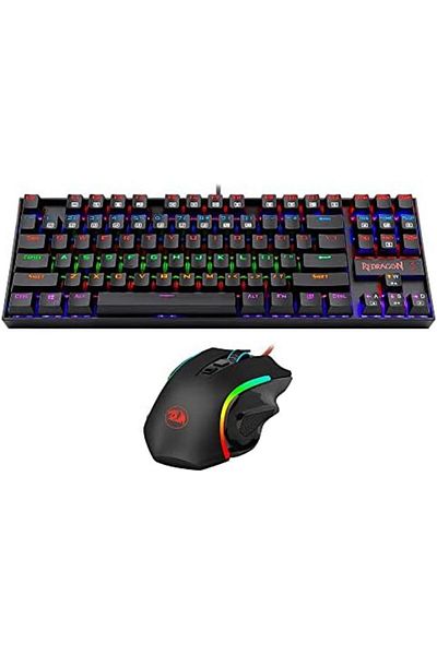 REDRAGON Wired Mechanical Gaming Keyboard and Mouse Combo with RGB Backlit