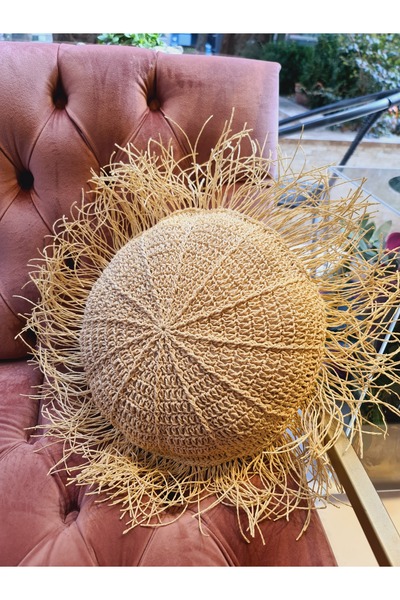Ezgi Taftalı Store Yuvarlak Rafya Kırlent
