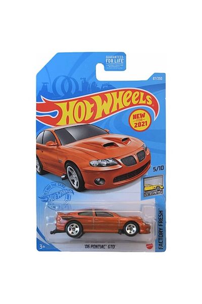 HOT WHEELS Hot Wheels Diecast Car, '06 Pontiac GTO, Orange, 1:64