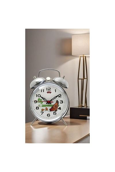 ModaCar Transformacion Table Clock Metal Chicken and Chicks
