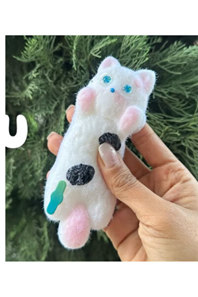 FEN TOYS Kedi Sukuşi Yumoş Jel Stres Oyuncağı Kedicik Model Squishy Elastik K...