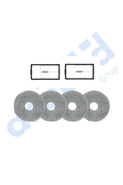 Asgard Grup Roborock Saros 10R-Qrevo CurvX compatibil 2 filtre 4 mopuri