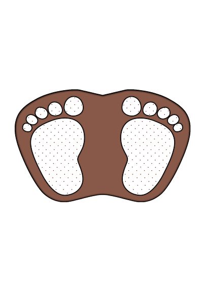 Carmine Carpet Decorative Digital Printed Footprint Patterned Bathroom Mat Set