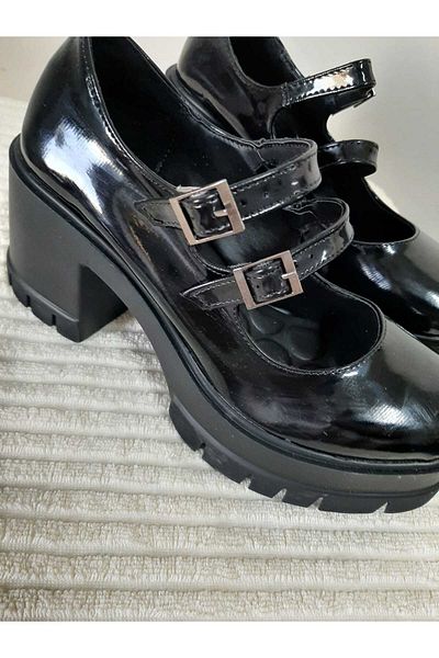 bescobel Women's Oxford Yorna 10 cm Heel Patent Leather Shoes