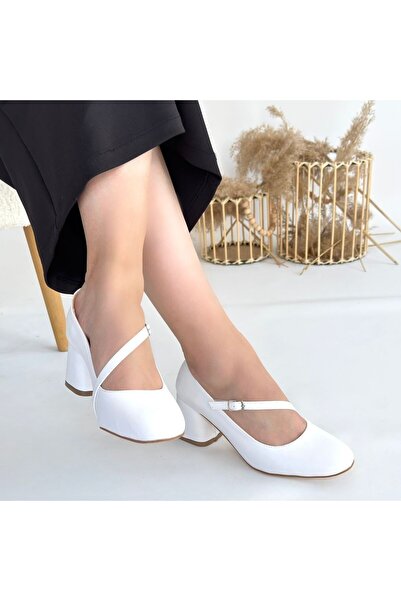 Zerenyus Kier White Women's Skin Heeled Shoes