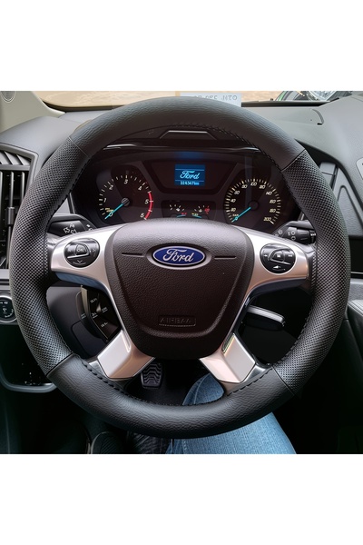 VTS DİKİŞLİ DİREKSİYON KILIFI SİYAH DERİ NOKTALI DERİ SİYAH DİKİŞLİ F.OR.D TR...