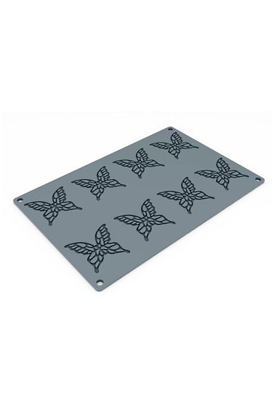 Pavoni Butterfly silicone mold by Paolo Griffa, 8 cavities, 60x58x2mm
