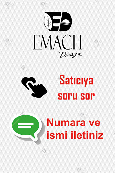 Emach Dizayn Kapı Numarası İsim Yazılı Kişiye Özel Ahşap Duvar Dekoru Süsü