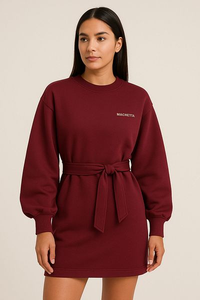 Machetta Women's Balloon Sleeve New Season Mini Dress Sweatshirt