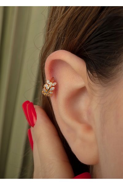 Home Sihra Accessories Steel Zircon Stone Ring Piercing Helix Tragus Cartilage Earring