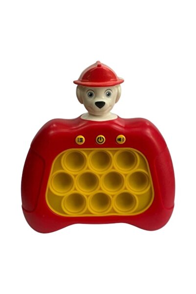 OEM Patrulă electrică de jucărie Pop It, Bubble Push, pentru copii și adulți, sunet și lumini, roșu, 13 cm