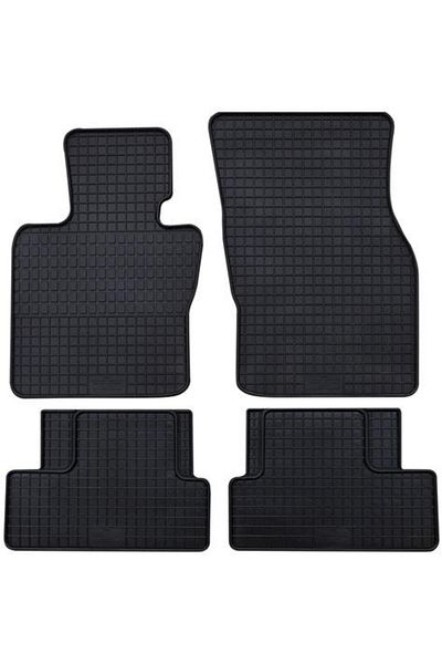 PETEX Set of 4 Rubber Car Mats 15610PX, Black, for Mini Cooper 3 Door F56 and Mini Clubman