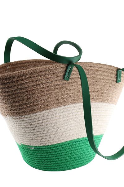 KEEBA Beach Bag. Shoulder Jute Beach Bag, Jute Straw Beach Bag, Women's Beach Bag. Hand Straw Beach Bag