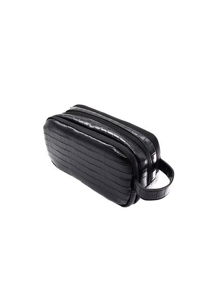 S-TOP Men's leather handbag with safety lock, for carrying tools and cosmetics, for travel and business trips