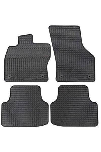 PETEX Set of 4 rubber car mats 22210PX, black, compatible with Skoda Octavia III 5E3 (2013-)